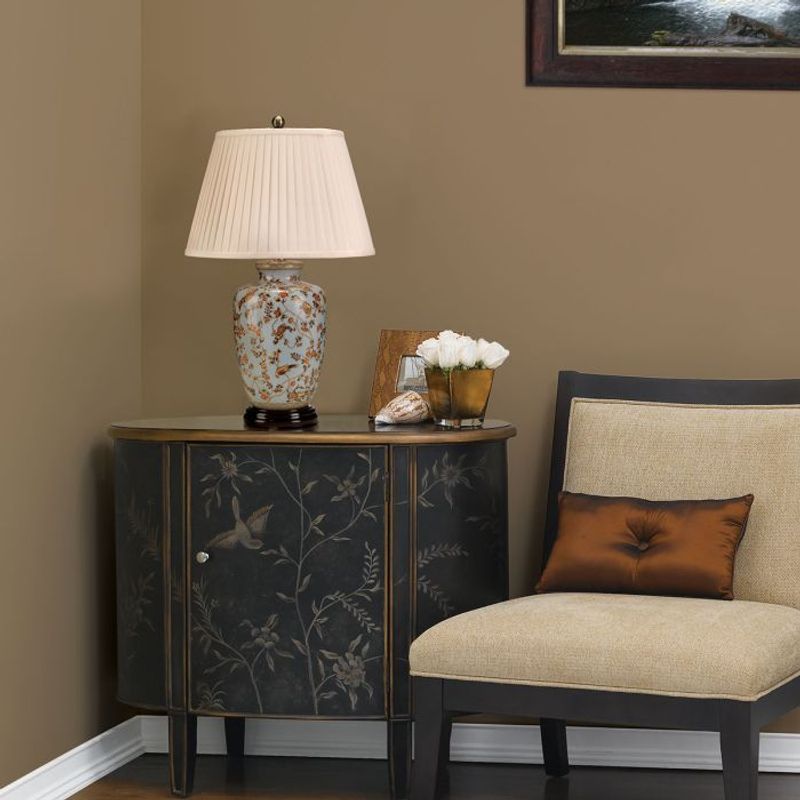 Gold Birds - Bordlampe m/skjerm
