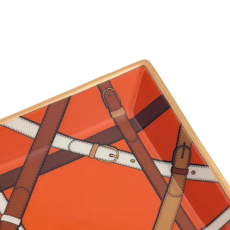 Jonathan Adler - Saville Square Tray Orange