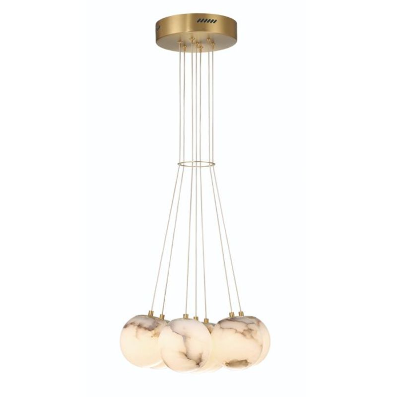 Kepler - Takpendel med 7 lamper i alabaster