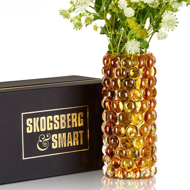 Vase Hurricane Boule - Amber
