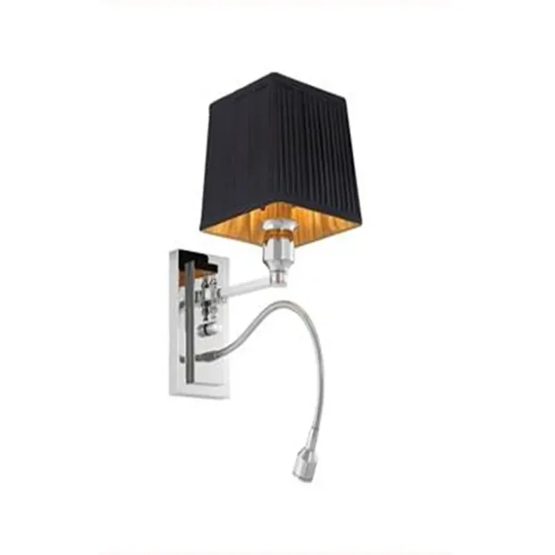 Morgan - Vegglampe i nikkel m/leselys