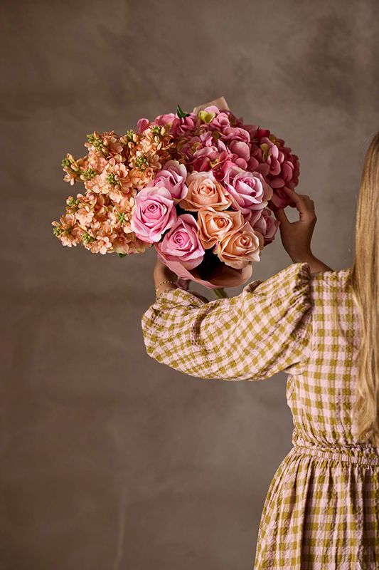 Rose 65 cm (aprikos) - Real Touch