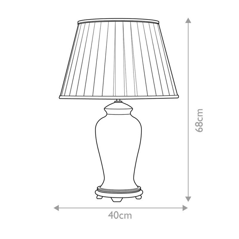 Datai - Bordlampe m/kremfarget lampeskjerm