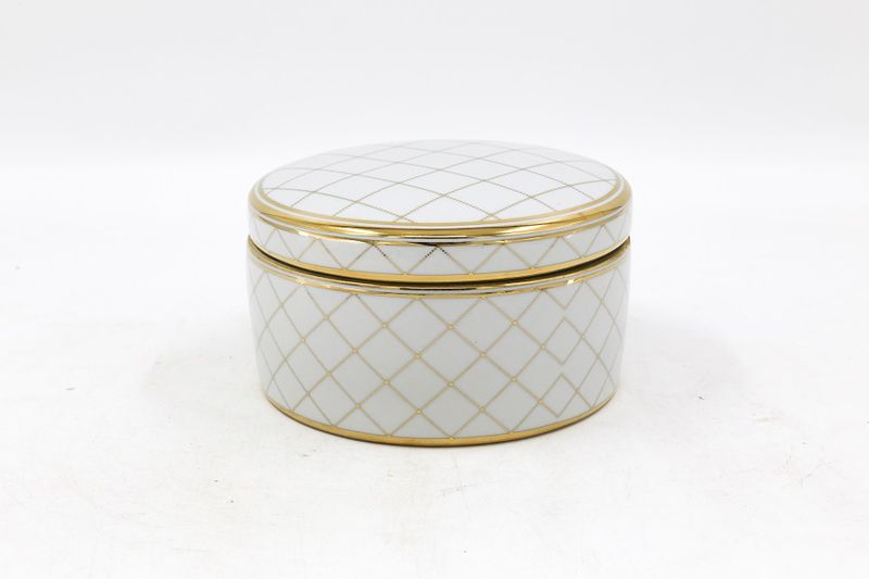 Arezzo Small - Keramisk boks m/gulldetaljer