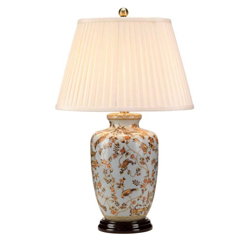 Gold Birds - Bordlampe m/skjerm