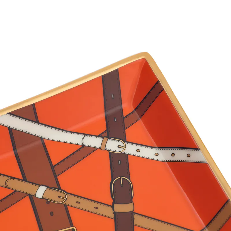 Jonathan Adler - Saville Rectangle Tray Orange