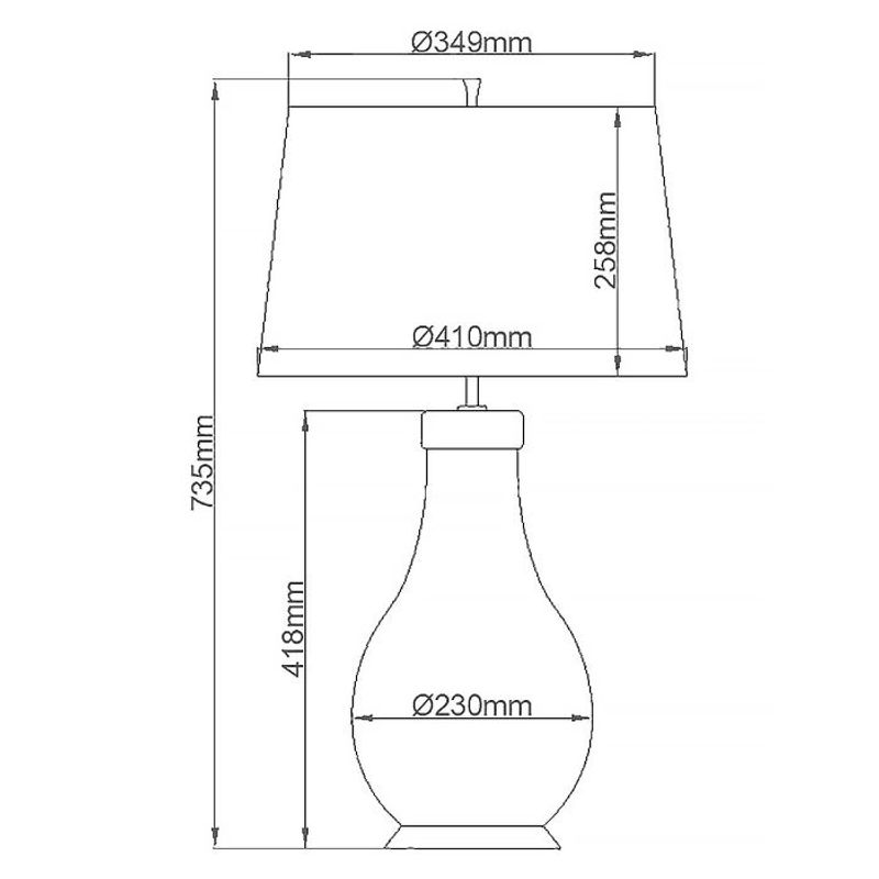 Havering - Bordlampe i turkis m/skjerm