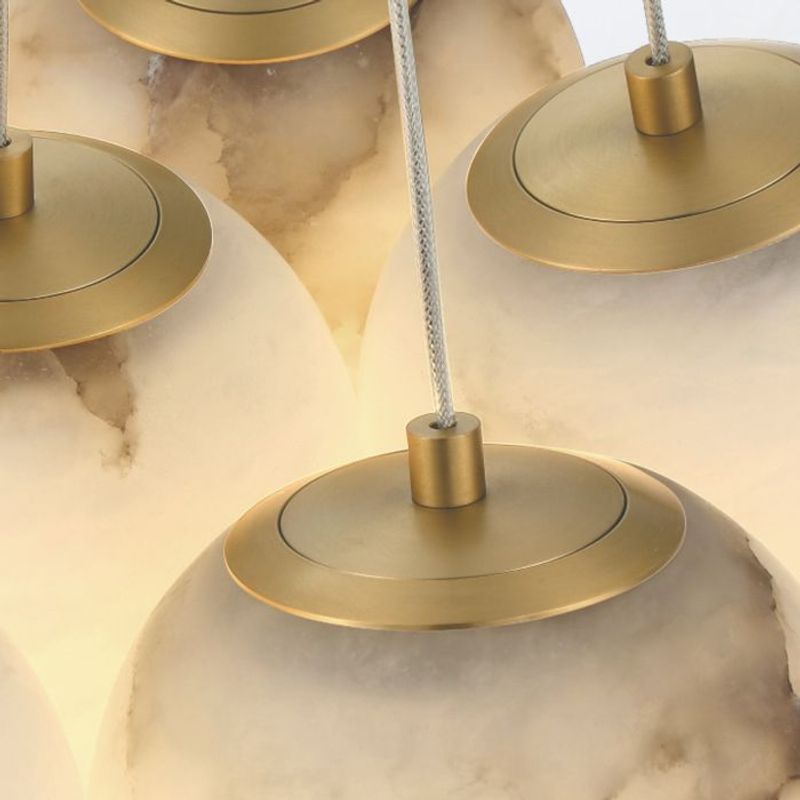 Kepler - Takpendel med 7 lamper i alabaster
